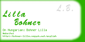 lilla bohner business card